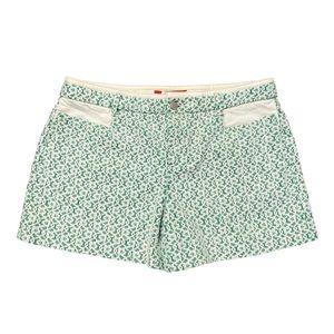 Anthropologie Cartonnier Green and White Lace Shorts Size 12